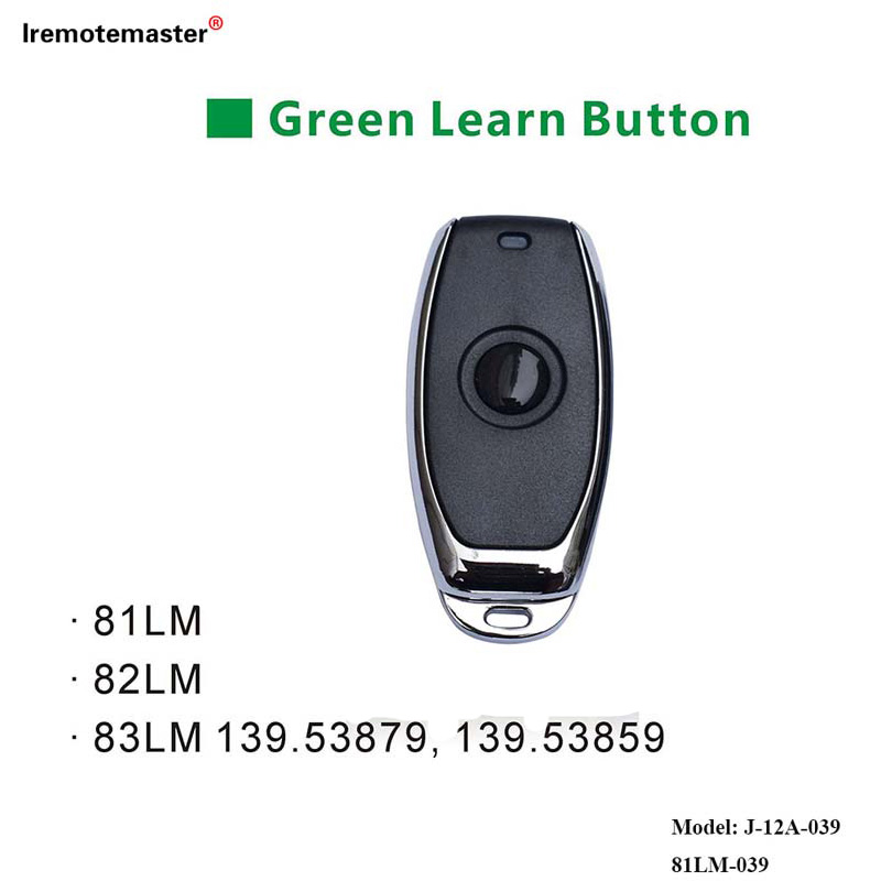 Bakeng sa 81LM 82LM 83LM Green Learn Button 390MHz Garage Door Remote Control