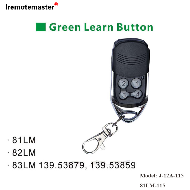 For 81LM 82LM 83LM Green Learn Button Garage Door Remote Opener 390MHz