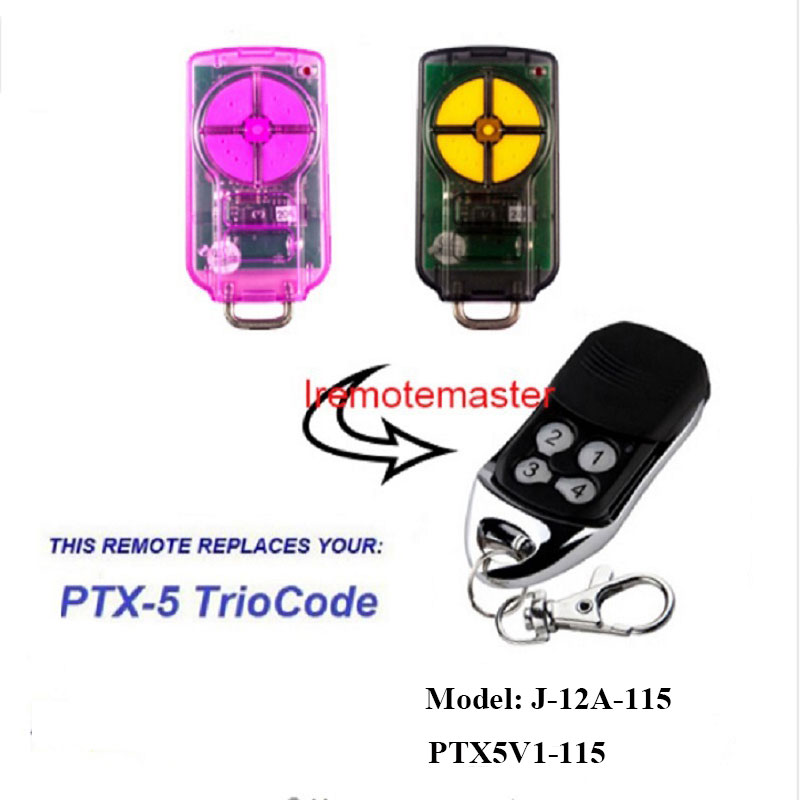 Bakeng sa PTX5 V1 TrioCode Gate Remote Door Replacement 433.92MHz Rolling Code